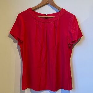 Boden silk pink ruched neck top size 10